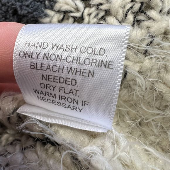 HOUSE of HARLOW 1960 Striped Cardigan Mixed Stitch Wool Sweater Women's One Size - Picture 4 of 9